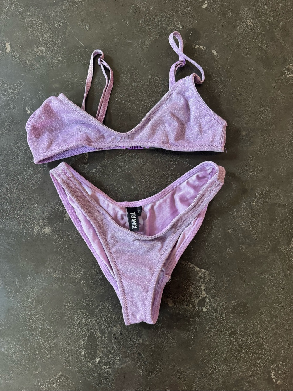 triangl swimwear Lavender Shimmer Triangle Bikini